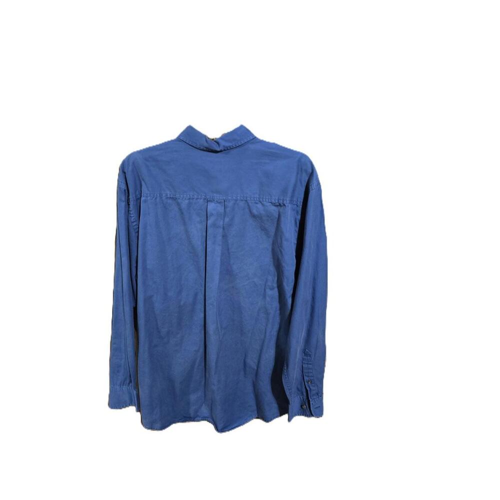 Basic Editions Navy Blue Button Down Shirt With Pocket - Picture 2 of 2